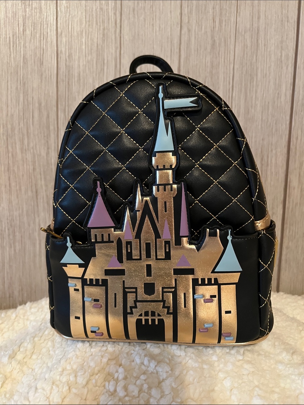 Disney Parks Disneyland 70th Castle Loungefly Bag. NWT